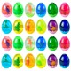 24 Pcs Jumbo Easter Eggs 2” Filled with Slime and Dinosaur Easter Eggs Hunt, Easter Basket Stuffers/Fillers