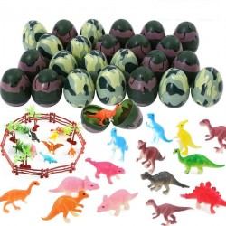 Dinosaur Easter Eggs Filled with Mini Dinosaur Toys Figures for Easter Basket Stuffers, Easter Egg Fillers