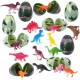 Dinosaur Easter Eggs Filled with Mini Dinosaur Toys Figures for Easter Basket Stuffers, Easter Egg Fillers